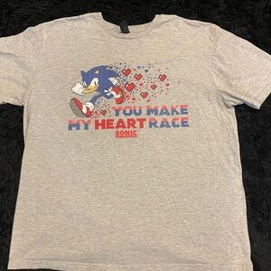 Gray Sonic the Hedgehog Graphic T-Shirt
